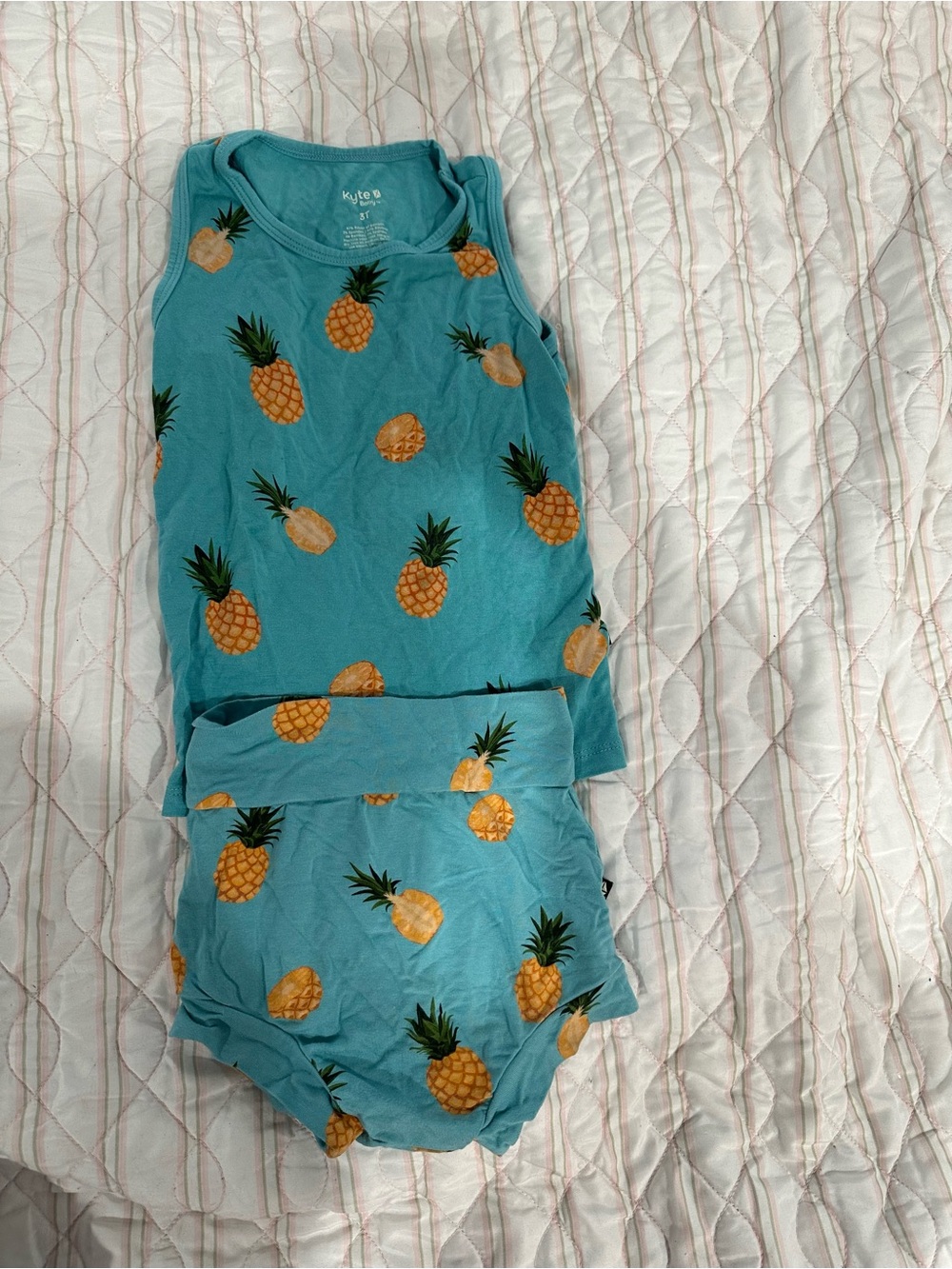Kyte BABY Pineapple Print Set - Tank & Bummies